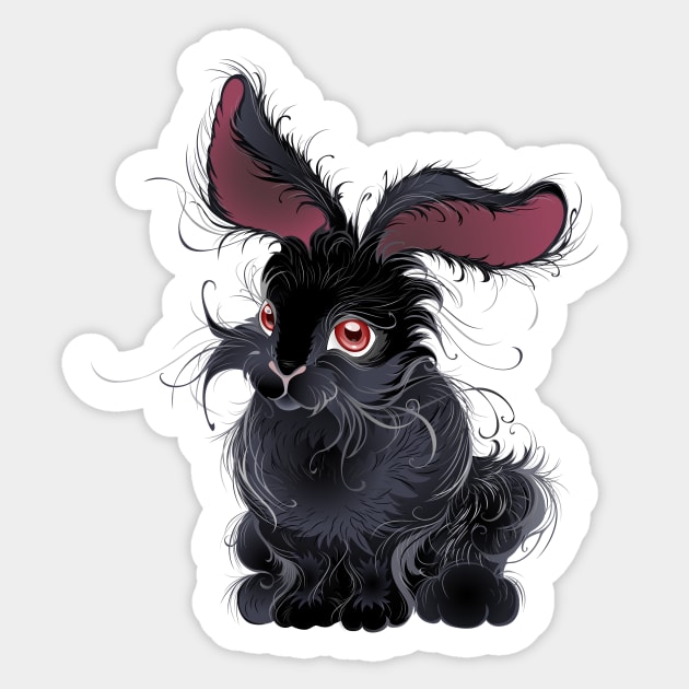 Black Rabbit Sticker by Blackmoon9